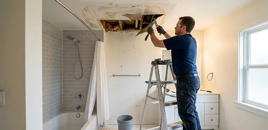 Bathroom Leak Ceiling Repair in Maple Valley